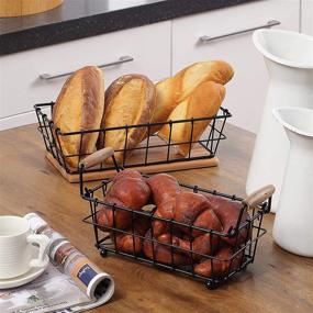 img 1 attached to 🧺 SunnyPoint Rectangular 2-Tier Countertop Basket