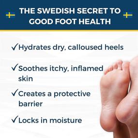 img 2 attached to 👣 Nordic Care Foot Care Cream: Repair Cracked & Dry Skin - Hypoallergenic, Lanolin-free Foot Lotion with Essential Oils, Eucalyptus, Urea & Glycerin