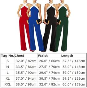 img 1 attached to Stylish Appliques Patchwork Jumpsuit: Flattering Shoulder Cocktail Attire for Women