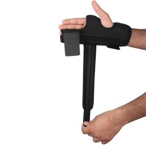 img 1 attached to 🤕 Boxer Finger Splint: Padded Brace for Boxer's Fracture with Removable Splint - Little & Ring Finger Protection - Size: Medium