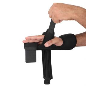 img 2 attached to 🤕 Boxer Finger Splint: Padded Brace for Boxer's Fracture with Removable Splint - Little & Ring Finger Protection - Size: Medium