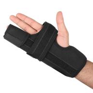 🤕 boxer finger splint: padded brace for boxer's fracture with removable splint - little & ring finger protection - size: medium логотип