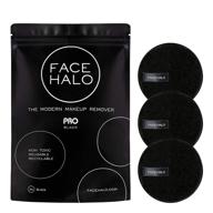 🌟 face halo pro - reusable makeup remover pads for heavy makeup & masks | microfiber wipes for mascara, eye shadow, foundation logo