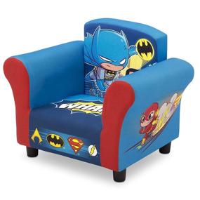 img 2 attached to 🦸 Superhero Delta Children Upholstered Chair - DC Super Friends: Superman, Batman, The Flash, Aquaman