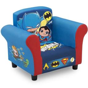 img 3 attached to 🦸 Superhero Delta Children Upholstered Chair - DC Super Friends: Superman, Batman, The Flash, Aquaman