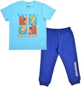 img 4 attached to 🏃 Boys' Warner Bros. Scooby-Doo Jogger Set: Short Sleeve Shirt and Sports Pants Combo