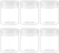 convenient 125ml clear plastic round storage jars - benecreat 12 pack (6.5x5.5cm) logo