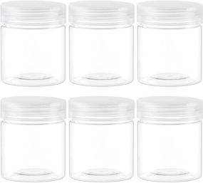 img 4 attached to Convenient 125ml Clear Plastic Round Storage Jars - BENECREAT 12 Pack (6.5x5.5cm)