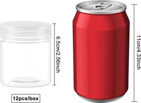 img 3 attached to Convenient 125ml Clear Plastic Round Storage Jars - BENECREAT 12 Pack (6.5x5.5cm)