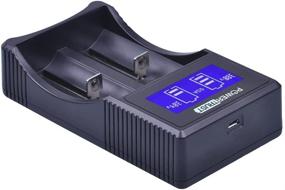 img 1 attached to 🔌 Smart Charger with PowerTrust LCD Display | Universal Dual Battery Charger for Rechargeable 18650, 26650, 22650, 18490, 18350, 17670, 17500, 16340, RCR123, 14500 Batteries | Ni-MH Ni-Cd A AA AAA C Compatible