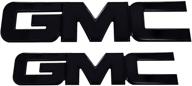 🖤 black powder-coated gmc grille & tailgate emblem, 2 pack (ami part# 96514k) logo