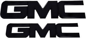 img 3 attached to 🖤 Black Powder-Coated GMC Grille & Tailgate Emblem, 2 Pack (AMI Part# 96514K)