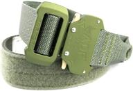 🎖️ fusion tactical military police riggers belt: foliage green, large (38-43") - strong and wide rb-a-1331-21 logo