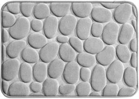 img 3 attached to 🛁 Soft Memory Foam Bath Mat - Non-Slip Shower Accent Rug for Master, Guest, and Kids' Bathroom