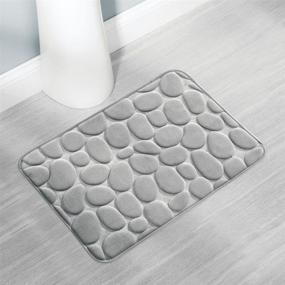 img 2 attached to 🛁 Soft Memory Foam Bath Mat - Non-Slip Shower Accent Rug for Master, Guest, and Kids' Bathroom