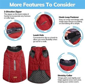 img 2 attached to Keep Your Dog Warm with KOESON Windproof Cold Weather 🐶 Coat – Reflective & Harness-Compatible Jacket for Small, Medium & Large Dogs