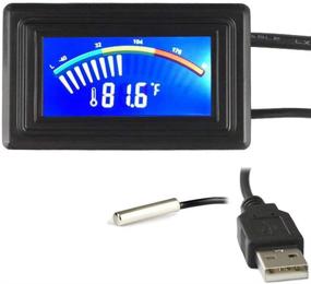 img 4 attached to KEYNICE USB Powered Digital Thermometer with Color LCD 🌡️ Display - Highly Accurate Readings in Fahrenheit and Celsius - Black