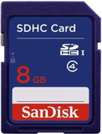 💪 high-performance sandisk 8gb sdhc memory card with retail package: an ideal choice! logo