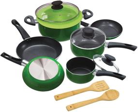 img 1 attached to Ecolution Elements 12-Piece Eco-friendly Cookware Set: Green Kitchen Essentials