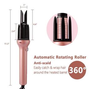 img 3 attached to Hair Curling Wands: Tourmaline Ceramic Instant Heat Curler for Quick and Lasting Wavy Hair