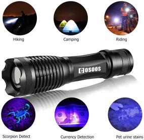 img 2 attached to 🔦 COSOOS 2 Pack UV Flashlight BlackLight: Ultimate Pet Urine Detector with Tactical LED & 395nm Light for Dry Stains, Bed Bugs, Scorpions