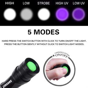 img 1 attached to 🔦 COSOOS 2 Pack UV Flashlight BlackLight: Ultimate Pet Urine Detector with Tactical LED & 395nm Light for Dry Stains, Bed Bugs, Scorpions