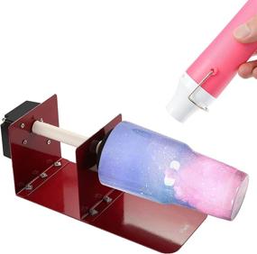 img 1 attached to 🔥 Enhance Craft Creations with Luxanna Bubble Buster Tool Mini Heat Gun: Perfect for Epoxy Resin, Acrylic Art, and Epoxy Glitter Tumblers - Includes 4pcs Accessories (pink-white)