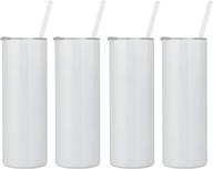 pinksodium 20oz blank sublimation tumblers: insulated stainless steel bulk pack of 4 logo