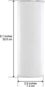 img 3 attached to PINKSODIUM 20oz Blank Sublimation Tumblers: Insulated Stainless Steel Bulk Pack of 4