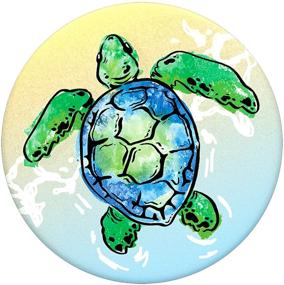 img 3 attached to 🐢 Чехол PopSockets PopGrip с расширяемым держателем и захватом - "Tortuga": Улучшите свой опыт работы с телефоном и планшетом с помощью сменного верхнего крепления.