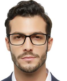 img 2 attached to 👓 MARE AZZURO Stylish Reading Glasses for Men (Black 100) - Available in 0, 1.0, 1.25, 1.5, 1.75, 2.0, 2.25, 2.5, 2.75, 3.0, 3.5, 4.0, 5.0, and 6.0 Power