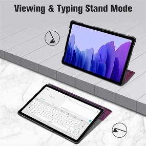 img 1 attached to 📱 Fintie Slim Case for Samsung Galaxy Tab A7 10.4 inch 2020 Model (SM-T500/T505/T507) - Ultra Lightweight Tri-Fold Stand Protective Cover with Auto Wake/Sleep - Purple