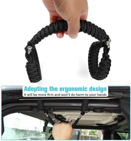 img 1 attached to Ручки захвата для рулей для Jeep Wrangler JK/JKU/JL/JLU/JT (черные): Надежное и стильное обновление