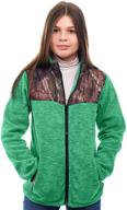 🧥 full zip mossy oak camo patterns c-max fleece jacket for children by trailcrest logo