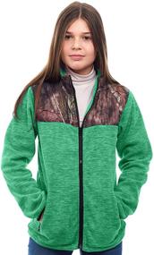 img 4 attached to 🧥 Детская куртка с полной молнией Mossy Oak Camo Patterns C-Max Fleece от TrailCrest.