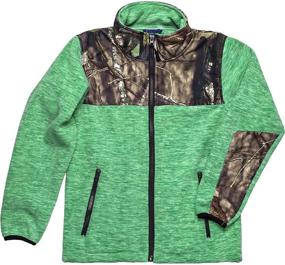 img 2 attached to 🧥 Детская куртка с полной молнией Mossy Oak Camo Patterns C-Max Fleece от TrailCrest.