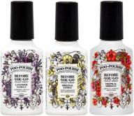 🚽 bestselling toilet spray set - original citrus, lavender vanilla, and tropical hibiscus - 4 oz. логотип