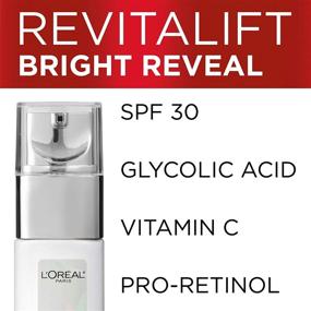 img 2 attached to 💫 L'Oreal Paris Skincare Revitalift Bright Reveal Anti-Aging Day Cream SPF 30 Sunscreen - Glycolic Acid, Vitamin C & Pro-Retinol, Wrinkle Reduction & Skin Brightening, 1 fl. oz.