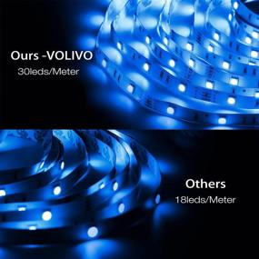 img 3 attached to Volivo Smart RGB 300 LEDs Led Light Strips 50ft - App Controlled Bluetooth Led Strip Lights with Music Sync - Color Changing Led Lights for Bedroom and Home Decoration