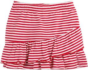 img 2 attached to UNACOO 2 Packs - Stylish 100% Cotton Tiered Ruffle Skirts for Girls