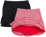 unacoo 2 packs - stylish 100% cotton tiered ruffle skirts for girls logo