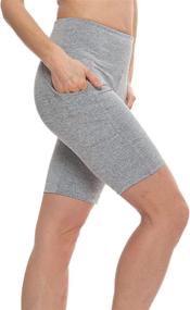 img 3 attached to 🚴 Nirlon High Waist Workout Yoga Shorts for Women - 9" Inseam, Ideal for Biking