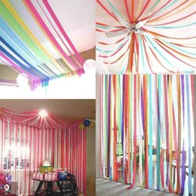 img 3 attached to 🎉 6 Rolls Crate Paper – 81 Feet of Rainbow Color Crepe Paper Streamers for Party Decor - Birthday, Wedding, Graduation, Ceremony, Festival and Event Decorations - 4.5cm Wide Crepe Paper