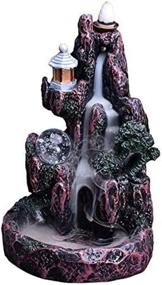 img 1 attached to Waterfall LED Crystal Ball Backflow Incense Burner with 100 Incense Cones - Dragon Smoke Fountain Effect - Home Decor Aromatherapy Ornament - Back Flow Mountain Incense Holder