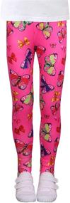 img 2 attached to 👧 LUOUSE Cute Printed Girls Stretch Leggings, Ankle Length, Multipack for Ages 4-13 Years