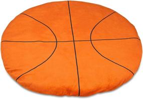 img 4 attached to 🏀 FRIENDLY CUDDLE Basketball Weighted Lap Pad: Sensory Weighted Stuffed Blanket for Kids & Adults with Sensory Processing Disorder - Classroom, Travel, Home & Office Use