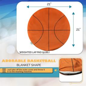 img 2 attached to 🏀 FRIENDLY CUDDLE Basketball Weighted Lap Pad: Sensory Weighted Stuffed Blanket for Kids & Adults with Sensory Processing Disorder - Classroom, Travel, Home & Office Use
