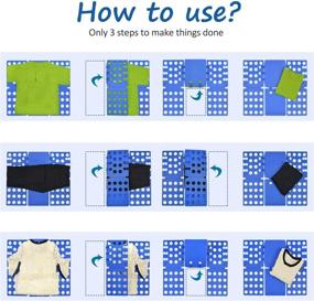img 1 attached to T-Shirt Clothes Folder: Shirt Folding Board Laundry Organizer for Kids and Adults - Easy & Fast (Blue/Black)