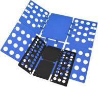 t-shirt clothes folder: shirt folding board laundry organizer for kids and adults - easy & fast (blue/black) logo