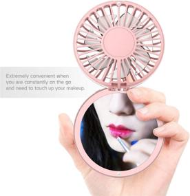 img 3 attached to 💨 Cellet 3 Speed Portable Mini Fan with Compact Mirror: USB Rechargeable Cosmetic Beauty Air Cooling Fan - Buy Now!